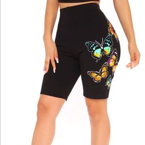 Fashion Nova- Butterfly Biker Shorts